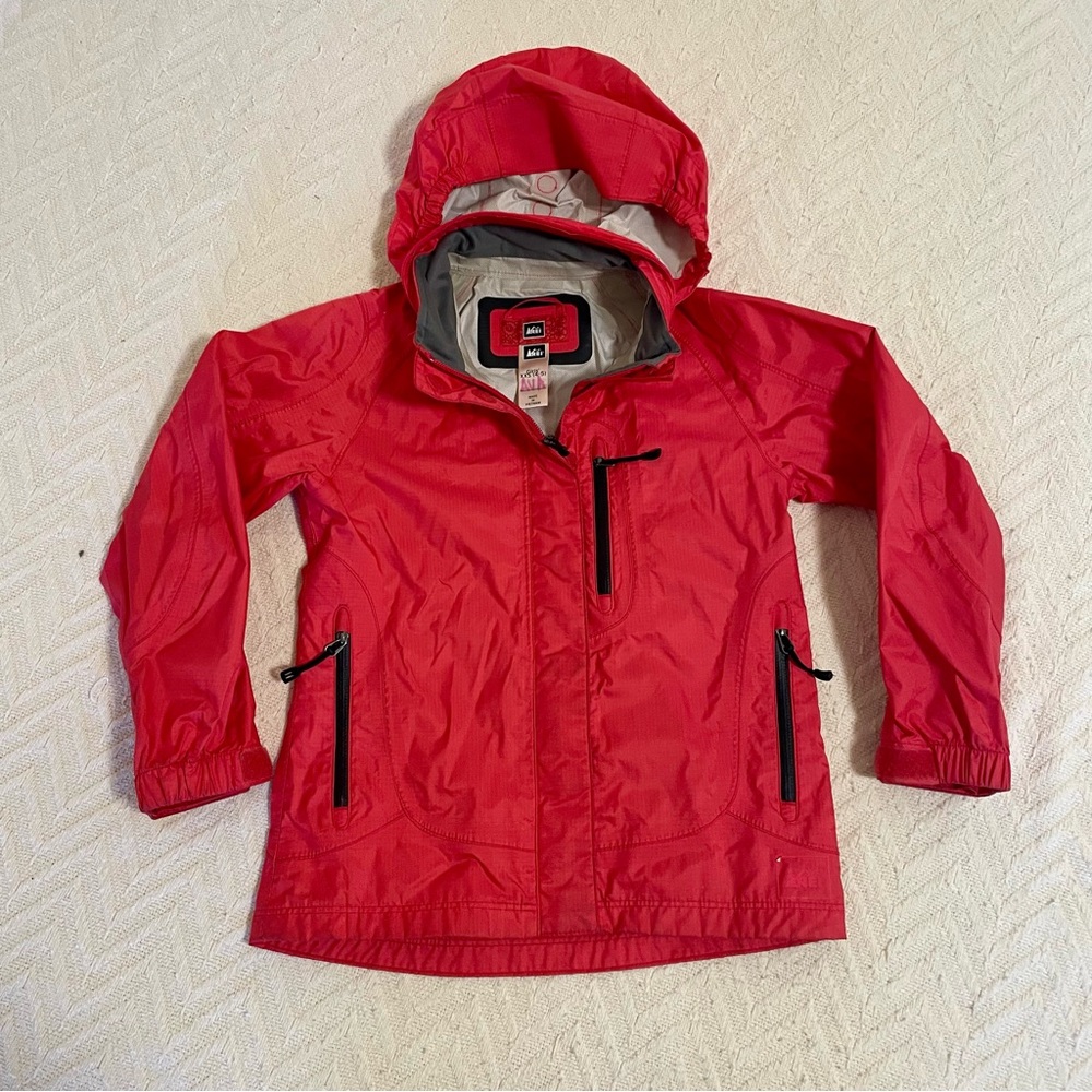 REI Hooded Waterproof Jacket Ski Snowboard Full Zip Snowshot XXS(4-5)